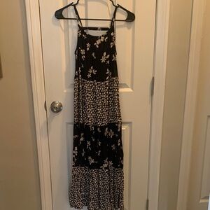 Cat & Jack - Black Floral Tiered Maxi Dress